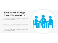 Businessmen Having A Group Discussion Icon
