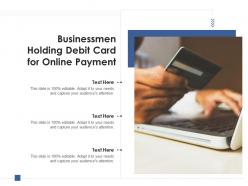 Businessmen Holding Debit Card For Online Payment