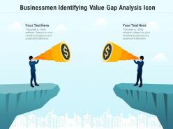 Businessmen Identifying Value Gap Analysis Icon