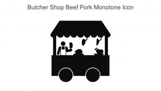 Butcher Shop Beef Pork Monotone Icon In Powerpoint Pptx Png And Editable Eps Format