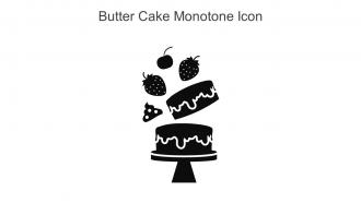 Butter Cake Monotone Icon In Powerpoint Pptx Png And Editable Eps Format