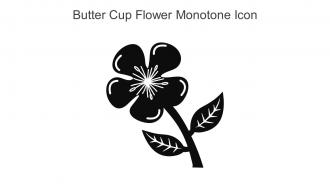 Butter Cup Flower Monotone Icon In Powerpoint Pptx Png And Editable Eps Format