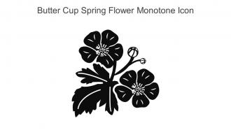 Butter Cup Spring Flower Monotone Icon In Powerpoint Pptx Png And Editable Eps Format