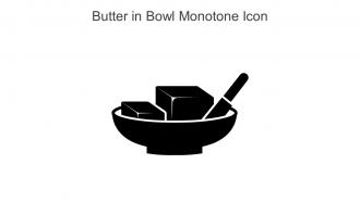 Butter In Bowl Monotone Icon In Powerpoint Pptx Png And Editable Eps Format