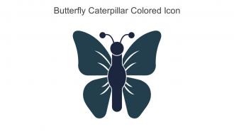 Butterfly Caterpillar Colored Icon In Powerpoint Pptx Png And Editable Eps Format