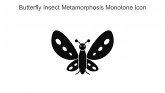 Butterfly Insect Metamorphosis Monotone Icon In Powerpoint Pptx Png And Editable Eps Format