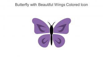 Butterfly With Beautiful Wings Colored Icon In Powerpoint Pptx Png And Editable Eps Format