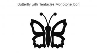 Butterfly With Tentacles Monotone Icon In Powerpoint Pptx Png And Editable Eps Format