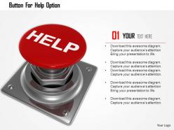 Button for help option image graphics for powerpoint