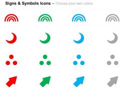Button moon arrow sign ppt icons graphics