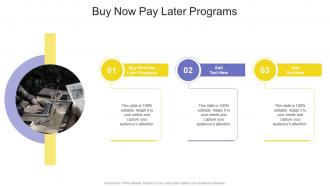 Buy Now Pay Later Programs In Powerpoint And Google Slides Cpb