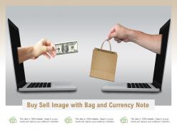 Buy sell image with bag and currency note