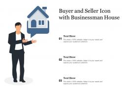 Buyer And Seller Icon With Businessman House