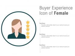 Buyer experience icon of female