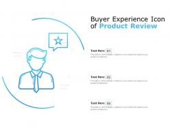 Buyer experience icon of product review
