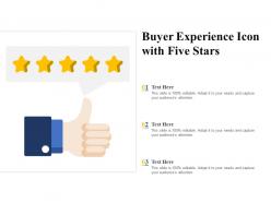 Buyer experience icon with five stars
