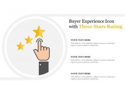 Buyer experience icon with three stars rating