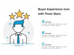Buyer experience icon with three stars
