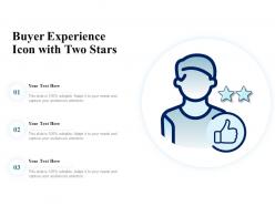 Buyer experience icon with two stars