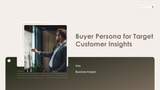 Buyer Persona For Target Customer Insights PPT Sample AT