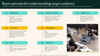 Buyer Persona For Understanding Target Audience Marketing Strategies To Grow Your Audience