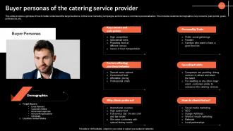 Buyer Personas Of The Catering Service Catering Services Business Plan BP SS