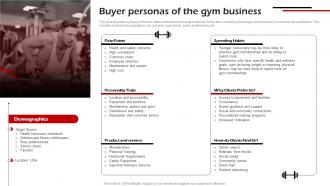 Buyer Personas Of The Gym Business Fitness Center Business Plan BP SS