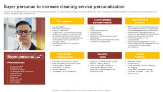 Buyer Personas To Increase Cleaning Service Commercial Cleaning Business Plan BP SS
