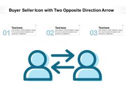 Buyer seller icon with two opposite direction arrow