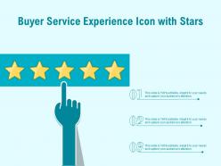 Buyer service experience icon with stars