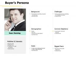 Buyers persona biggest fears ppt powerpoint presentation model designs