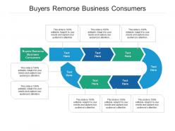 Buyers remorse business consumers ppt powerpoint presentation show tips cpb