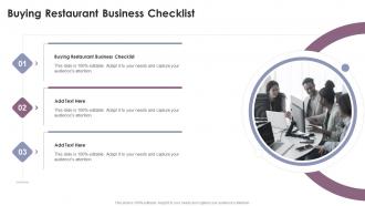 Buying Restaurant Business Checklist In Powerpoint And Google Slides Cpb