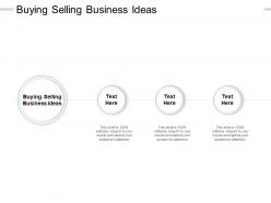 Buying selling business ideas ppt powerpoint presentation template cpb