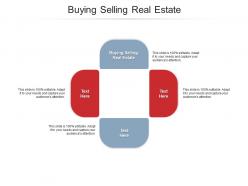 Buying selling real estate ppt powerpoint presentation pictures icons cpb
