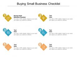 Buying small business checklist ppt powerpoint presentation model background images cpb