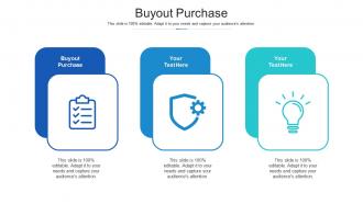 Buyout purchase ppt powerpoint presentation infographics styles cpb