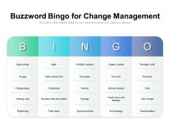 Buzzword bingo for change management