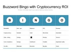 Buzzword bingo with cryptocurrency roi