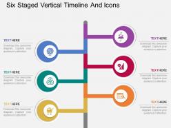 Bw six staged vertical timeline and icons flat powerpoint design