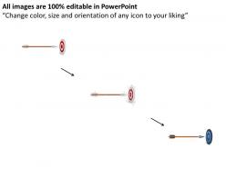 Bw three boards and arrows for target selection powerpoint template