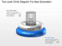 Bw two level circle diagram for idea generation powerpoint template