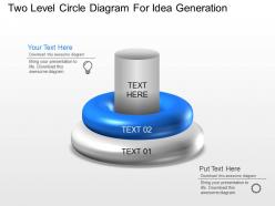 Bw two level circle diagram for idea generation powerpoint template