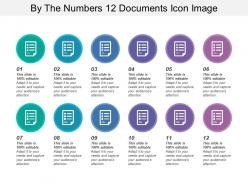By the numbers 12 documents icon image