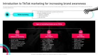C103 Tiktok Marketing Guide To Enhance Introduction To Tiktok Marketing For Increasing Brand MKT SS V