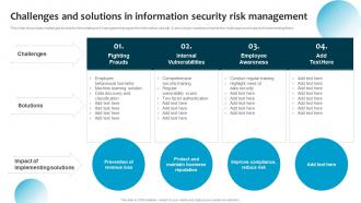 C13 Challenges And Solutions In Information Security Risk Management Administration Plan