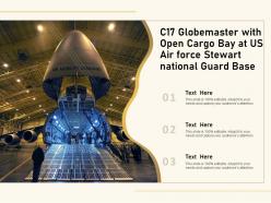 C17 globemaster with open cargo bay at us air force stewart national guard base