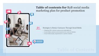 C25 Table Of Contents B2B Social Media Marketing Plan For Product Promotion