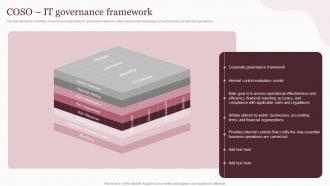 C58 COSO IT Governance Framework Corporate Governance Of Information And Communications