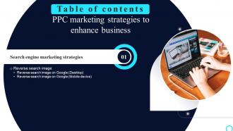 C98 PPC Marketing Strategies To Enhance Business Table Of Contents MKT SS V
